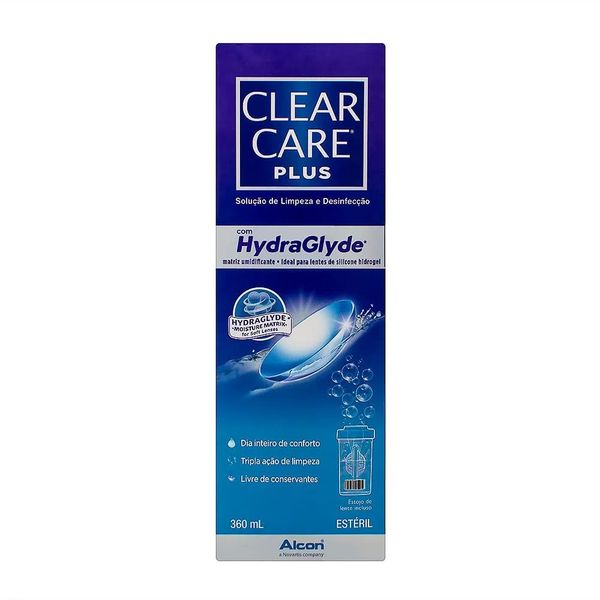 Solução De Limpeza Clear Care Plus 360ml