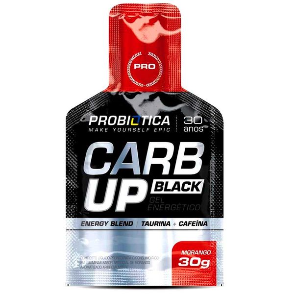 Gel Energético Probiótica Carb Up Black Morango 30g