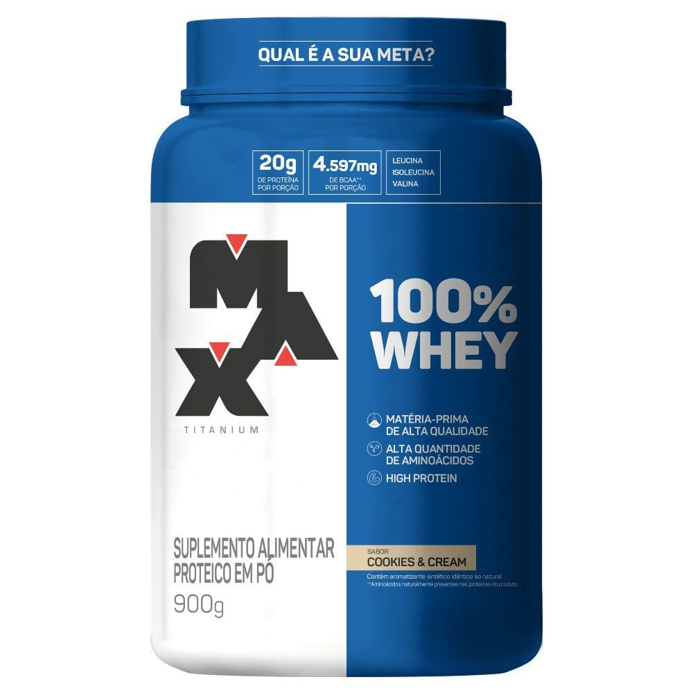 Whey Protein 100% Max Titanium Cookies 900g