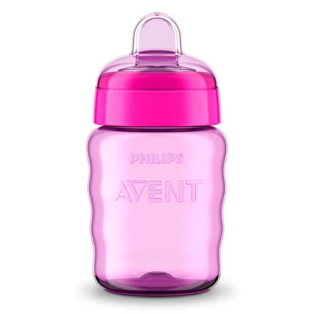 Copo Infantil Avent Easy Sip Rosa 9+ Meses 260ml