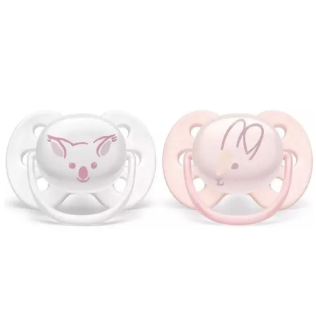 Chupeta Avent Rosa 0 A 6 Meses 2 Unidades