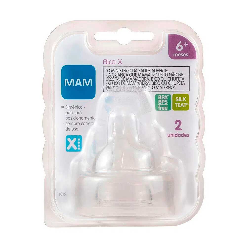 Bico De Mamadeira Mam X 6+ Meses 2 Unidades