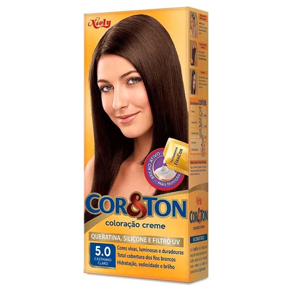 Tintura Cor&ton N 5.0 Castanho Claro 1 Kit