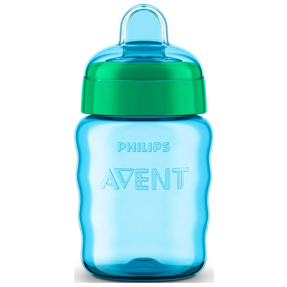 Copo Infantil Avent Easy Sip Azul 9+ Meses 260ml