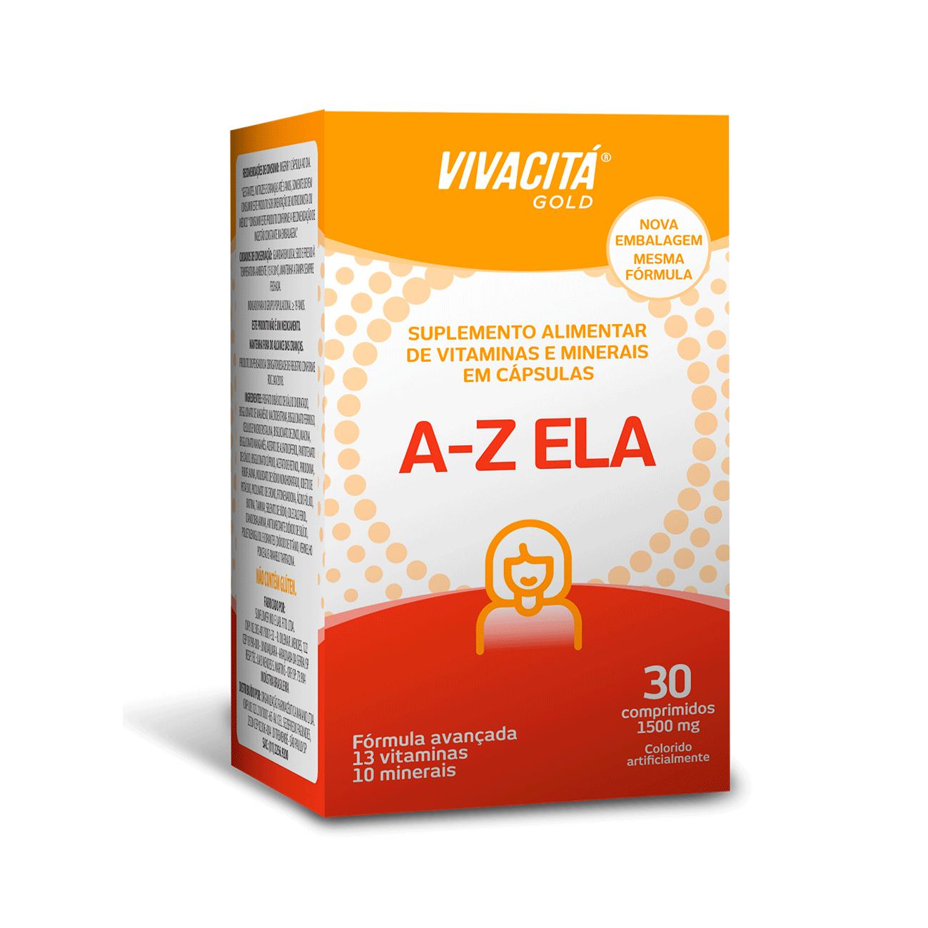 Vivacitá Gold A-z Ela 1500mg 30 Comprimidos