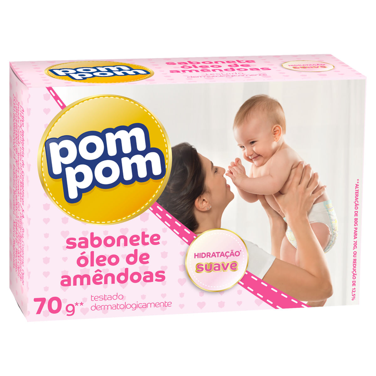 Sabonete Em Barra Infantil Pom Pom Óleo De Amêndoas 70g