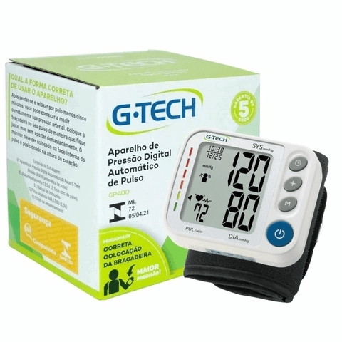 Aparelho Pressao Dig Pulso G-tech Gp 400
