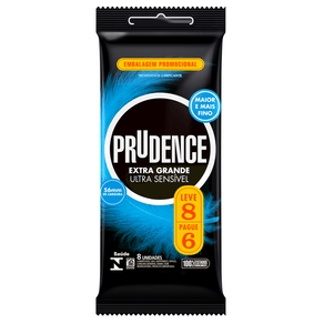 Preservativo Prudence Extra Grande Ultra Sensível 8 Unidades preço