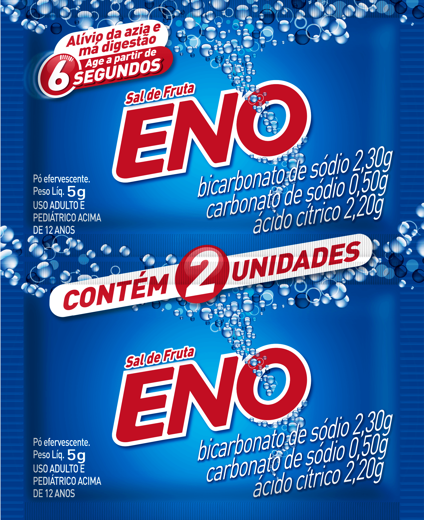 Eno Tradicional Pó Efervescente 2 Envelopes De 5g