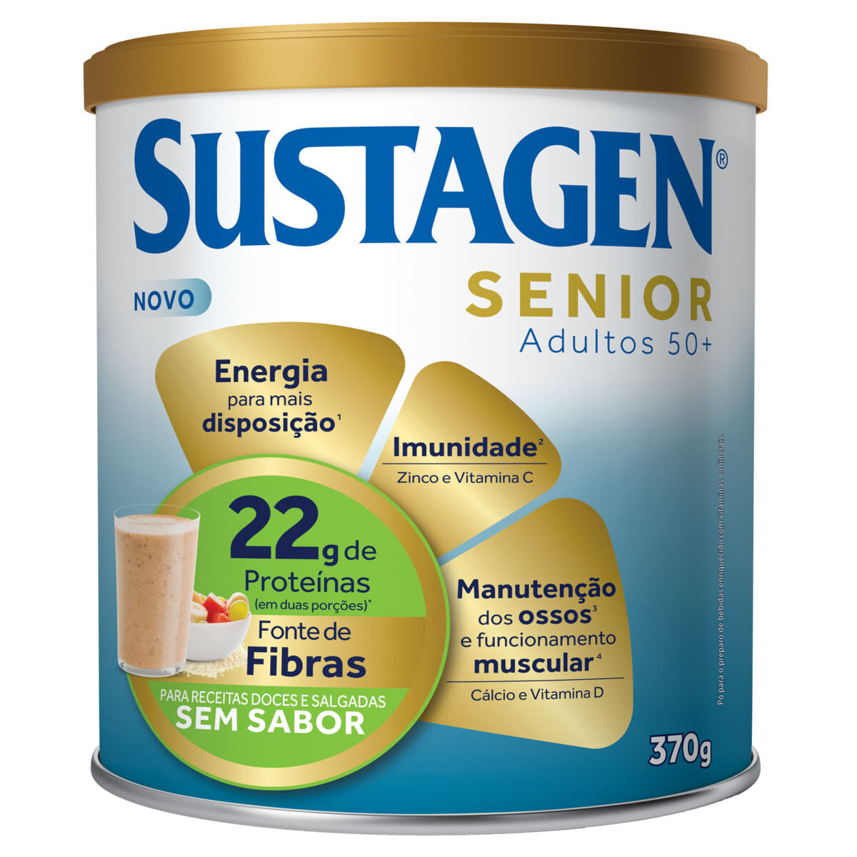 Sustagen Senior 50+ Sem Sabor 370g