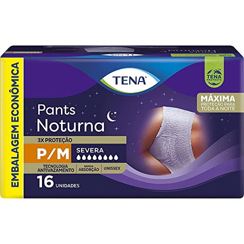 Roupa Intima Tena Pants Noturna P/m Com 16
