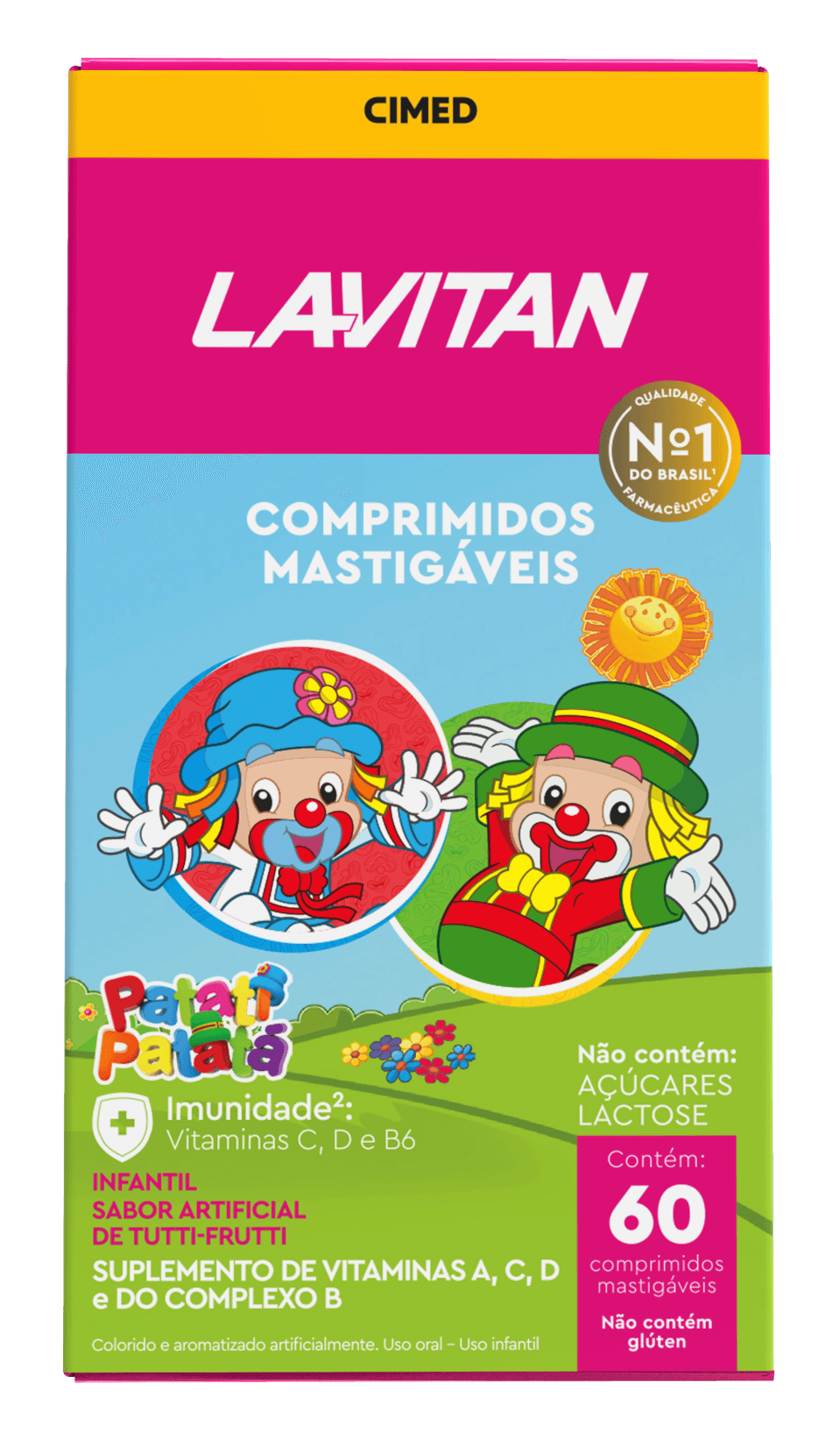 Lavitan Kids Tutti-frutti 60 Comprimidos