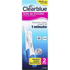 Teste De Gravidez Clearblue Plus 2 Unidades