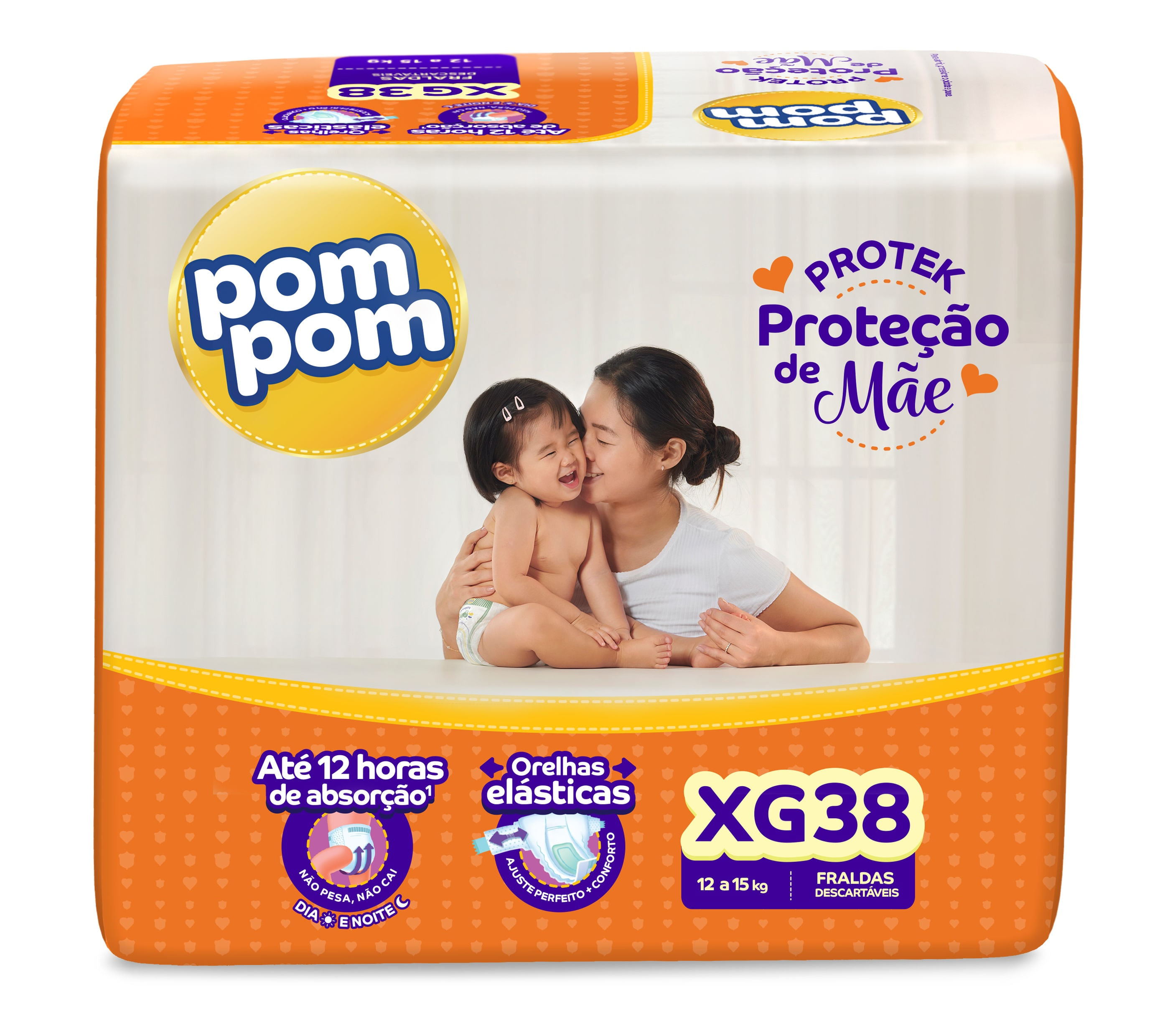 Fralda Derma Protek Mega Pom Pom Xg 38 Unidades