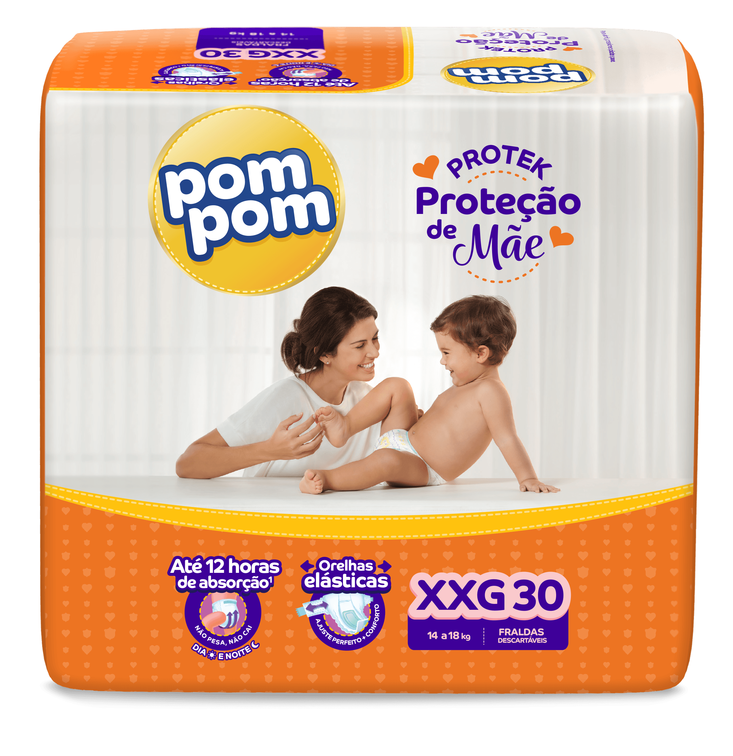 Fralda Pom Pom Derma Protek Xxg 30 Unidades