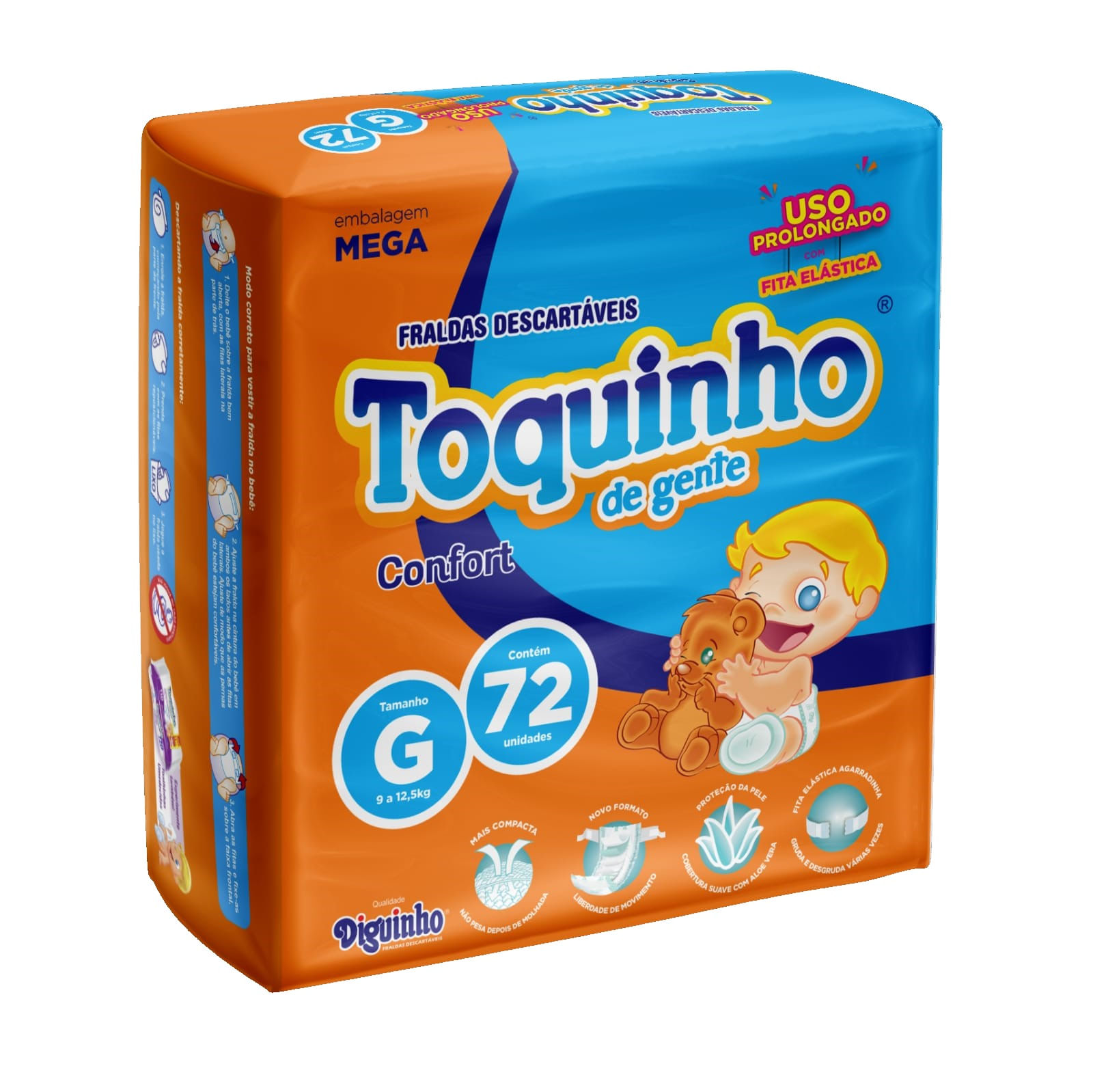 Fralda Toquinho Da Gente Confort G 72 Unidades