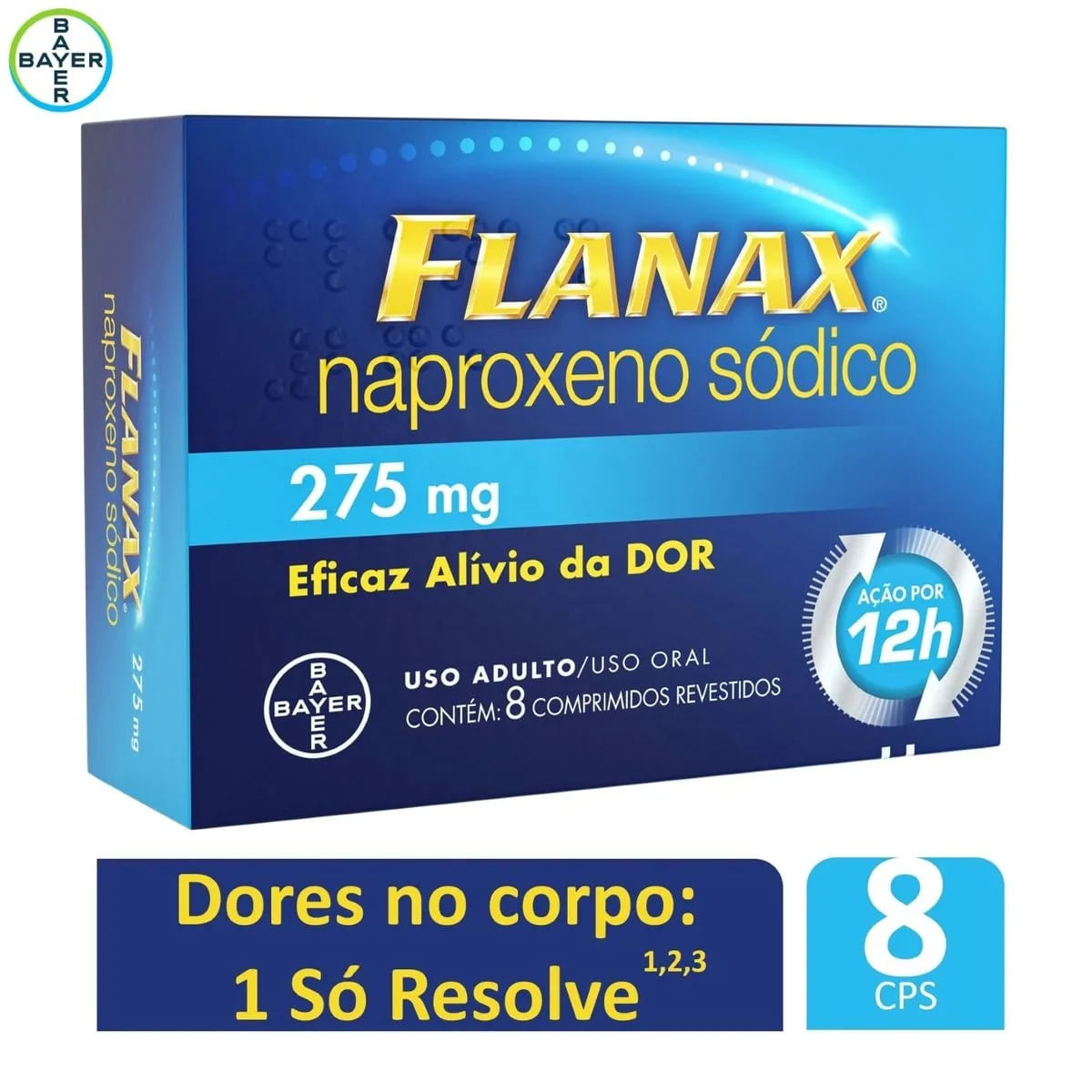 Flanax 275mg 8 Comprimidos Revestidos