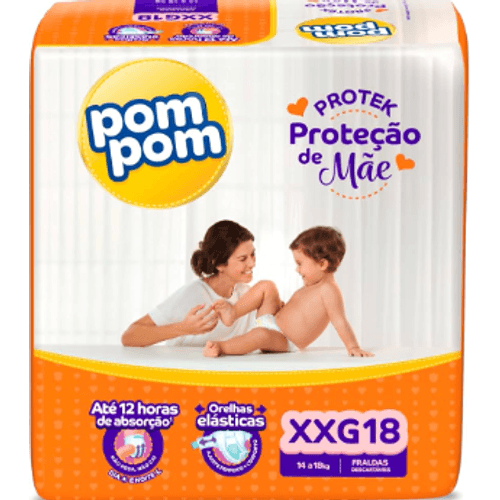 Fralda Pom Pom Derma Protek Xxg 18 Unidades