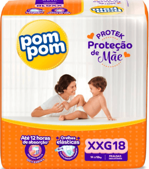 Fralda Pom Pom Derma Protek Xxg 18 Unidades