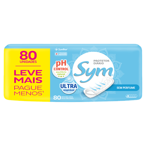 Protetor Diario Sym com Perfume 80 Unidades