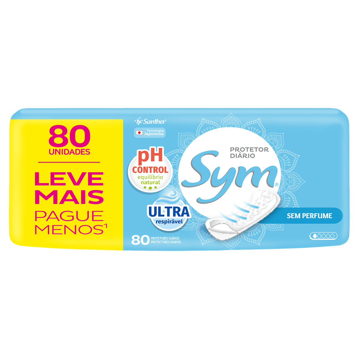 Protetor Diario Sym Com Perfume 80 Unidades