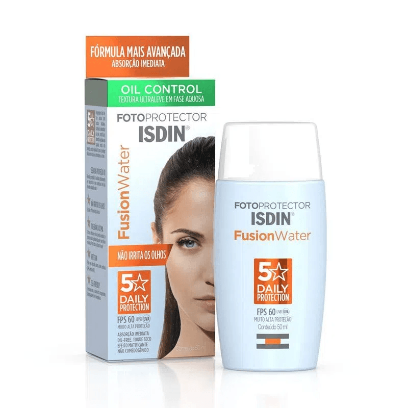 Protetor Solar Isdin Fusion Water 5 Stars Sem Cor Fps60+ 50ml