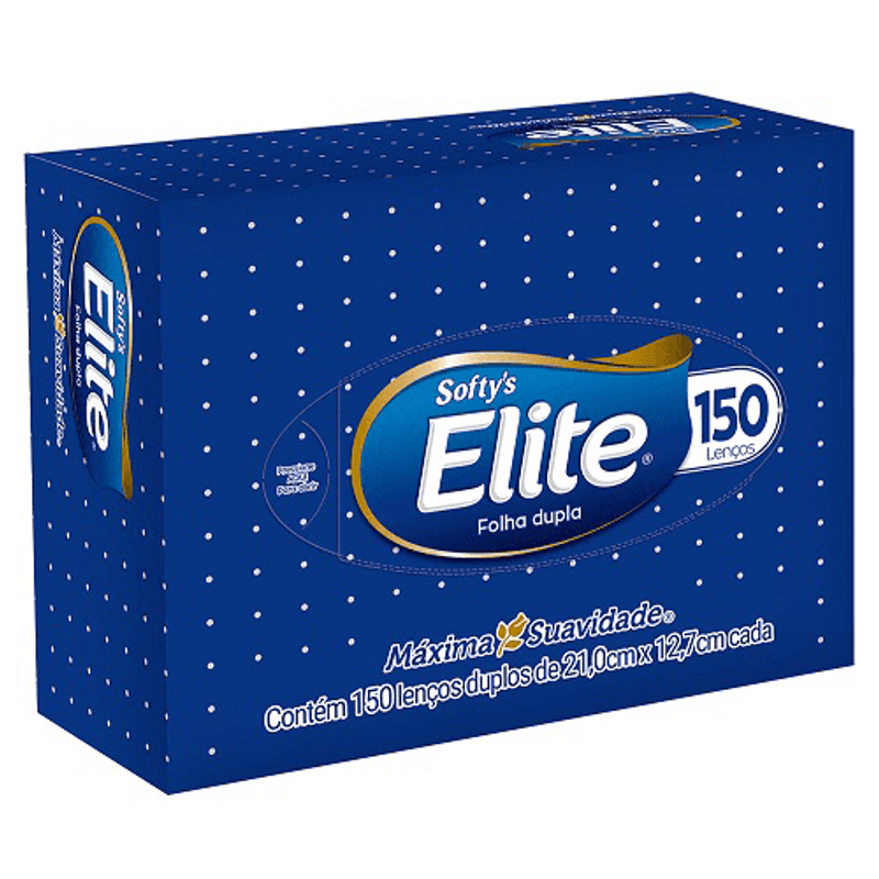 Lenços De Papel Softys Elite Folha Dupla 150 Unidades