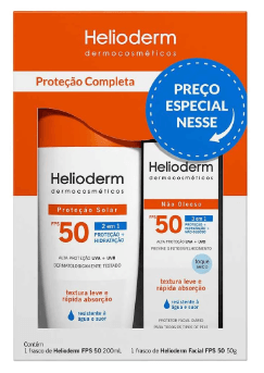 Kit Protetor Helioderm Fps50 + Facial Fps50