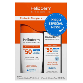 Kit Protetor Helioderm Fps50 + Facial Fps50