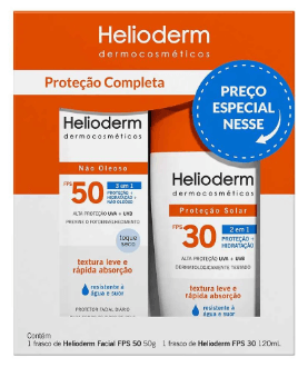 Kit Protetor Solar Helioderm Suncare