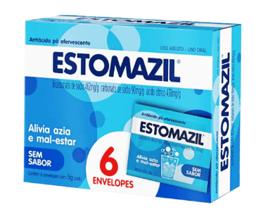Estomazil Sem Sabor Pó Efervescente 6 Envelopes De 5g