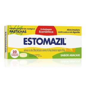 Estomazil Abacaxi 230Mg/185Mg/185Mg 20 Comprimidos Mastigáveis