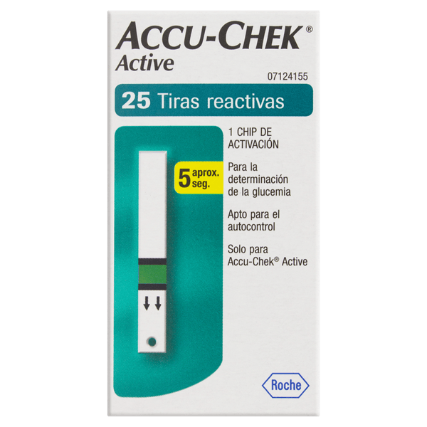 Tiras Medidoras De Glicose Accu-chek Active 25 Unidades
