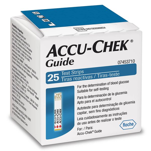 Tiras Medidoras De Glicose Accu-chek Guide 50 Unidades