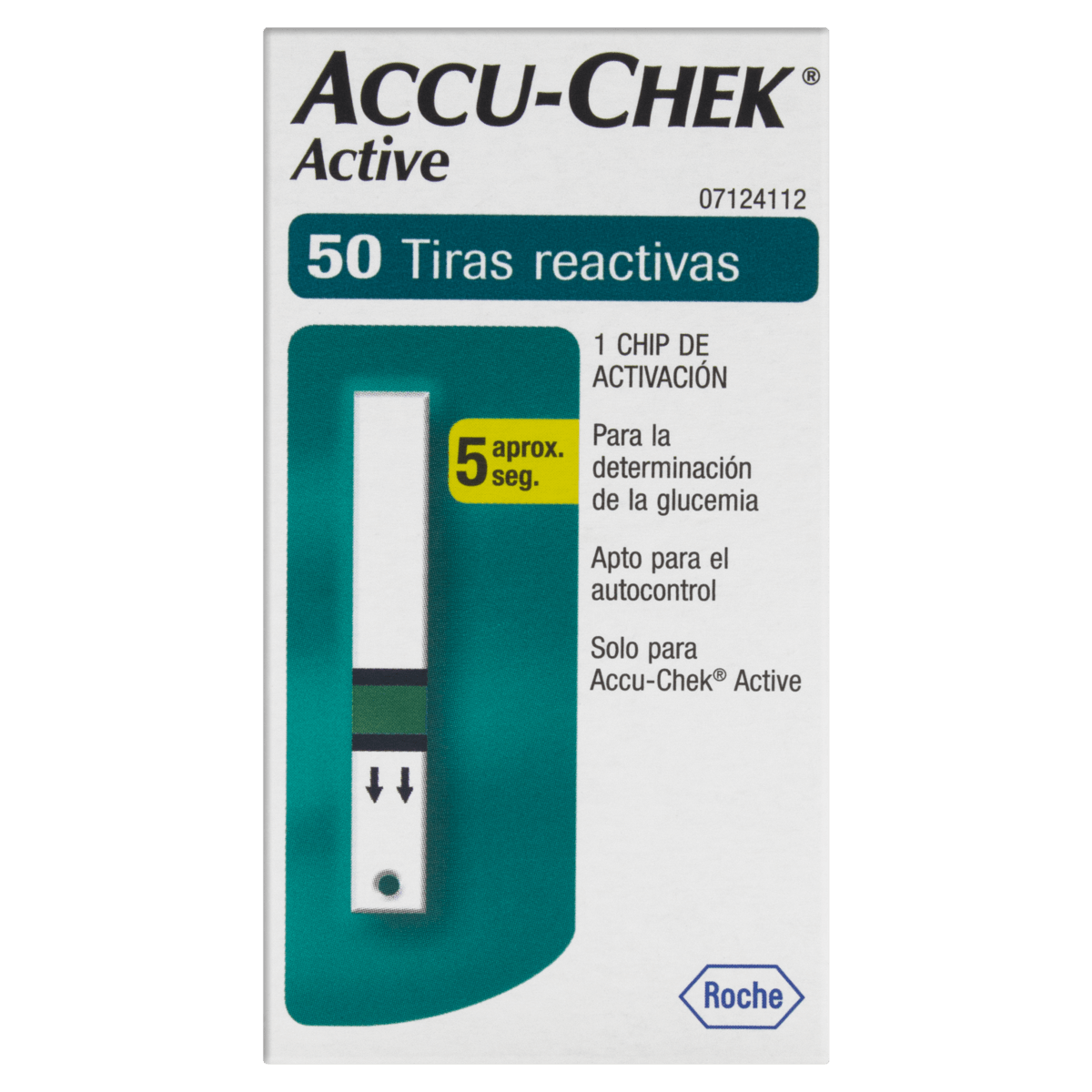 Tira Teste De Glicose Accu-chek Active 50 Unidades