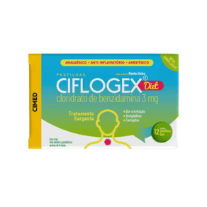 Ciflogex Diet Menta E Limão 3Mg 12 Pastilhas