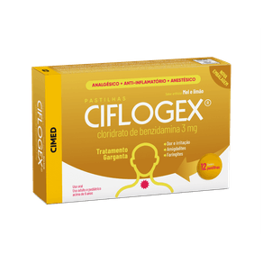 Ciflogex Mel E Limão 3Mg 12 Pastilhas