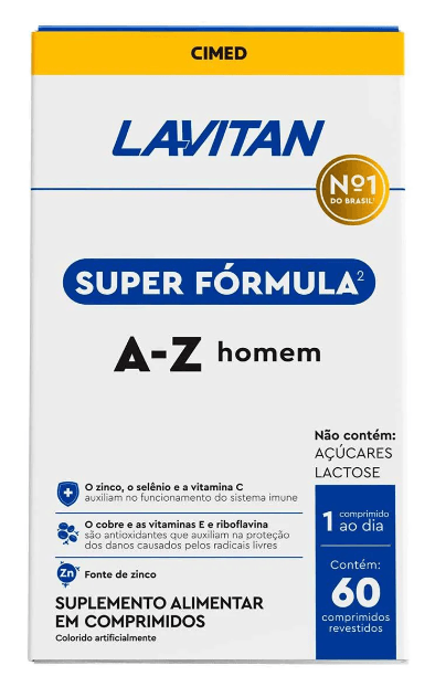 Lavitan Super Fórmula A-z Homem 60 Comprimidos Revestidos