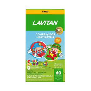 Lavitan Kids Uva Limão Laranja 60 Comprimidos