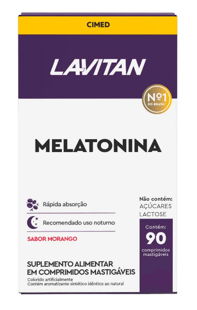 Lavitan Melatonina 0,21mg 90cp Morango