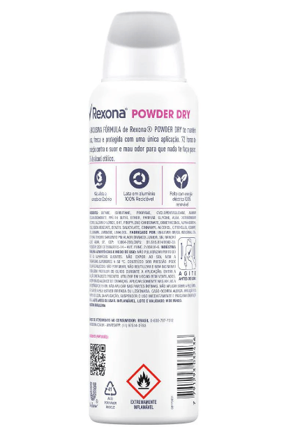 Desodorante Rexona Feminino Powder Dry Aerosol 150ml - Imagem 2