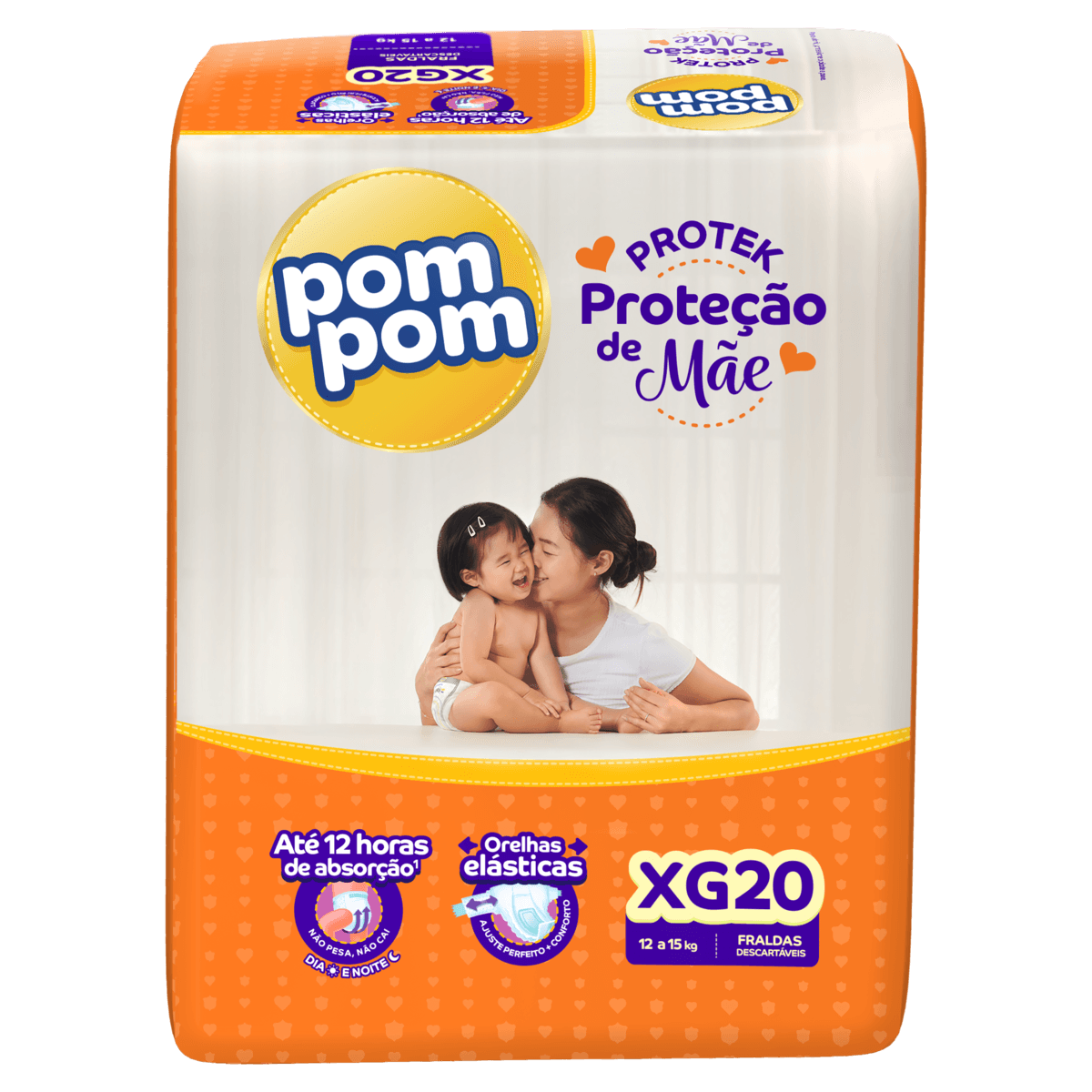 Fralda Pom Pom Derma Protek Xg 20 Unidades