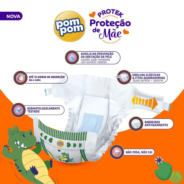 Fralda Pom Pom Derma Protek Xg 20 Unidades - Imagem 3