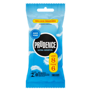 Preservativo Prudence Ultra Sensível 8 Unidades