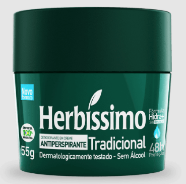 Desodorante Herbíssimo Tradicional Creme 55g