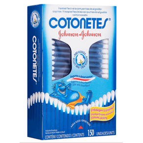 Hastes Flexíveis Johnson & Johnson Cotonetes 150 Unidades