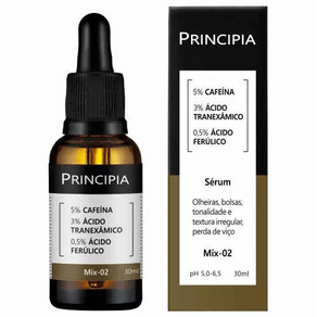 Sérum Facial Anti-Idade Principia Skincare Mix-02 Cafeína + Tranexâmico + Ferúlico 30Ml Serum Facial Principia Anti Olheiras E Manchas 30Ml preço