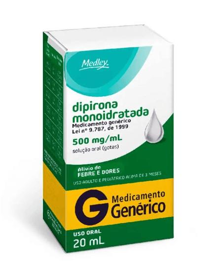 Dipirona Monoidratada Solução Oral 20ml Medley