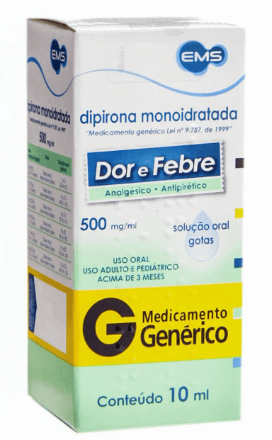 Dipirona Monoidratada Solução Oral 10ml Ems