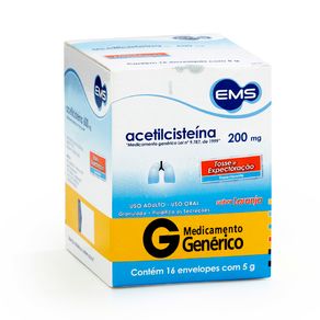 Acetilcisteína 200Mg Granulado 16 Envelopes De 5G Ems
